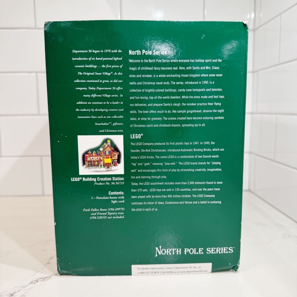 ❤️🎄❤️ Dept 56 | “LEGO Building Creation Station”| North Pole Series ❤️🎄❤️ - Picture 15 of 15